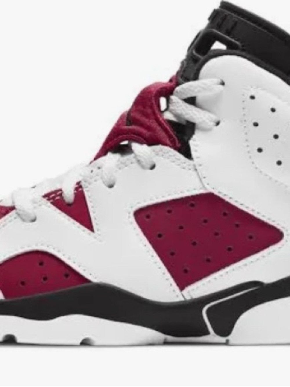 Nike Air Jordan 6 Retro BG White, red  and Black